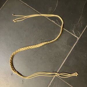 Elegant Gold Braided Women's Belt
